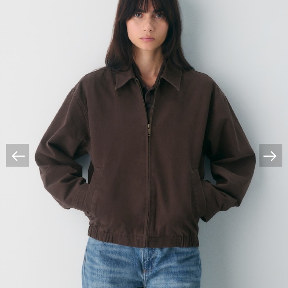 Aritzia TNA Brown Bomber Jacket - Picture 3 of 9